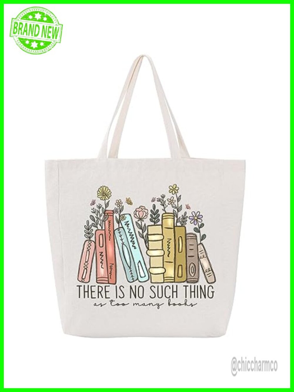 Canvas Tote Bag Book Lovers Gift Women Bookish Reading